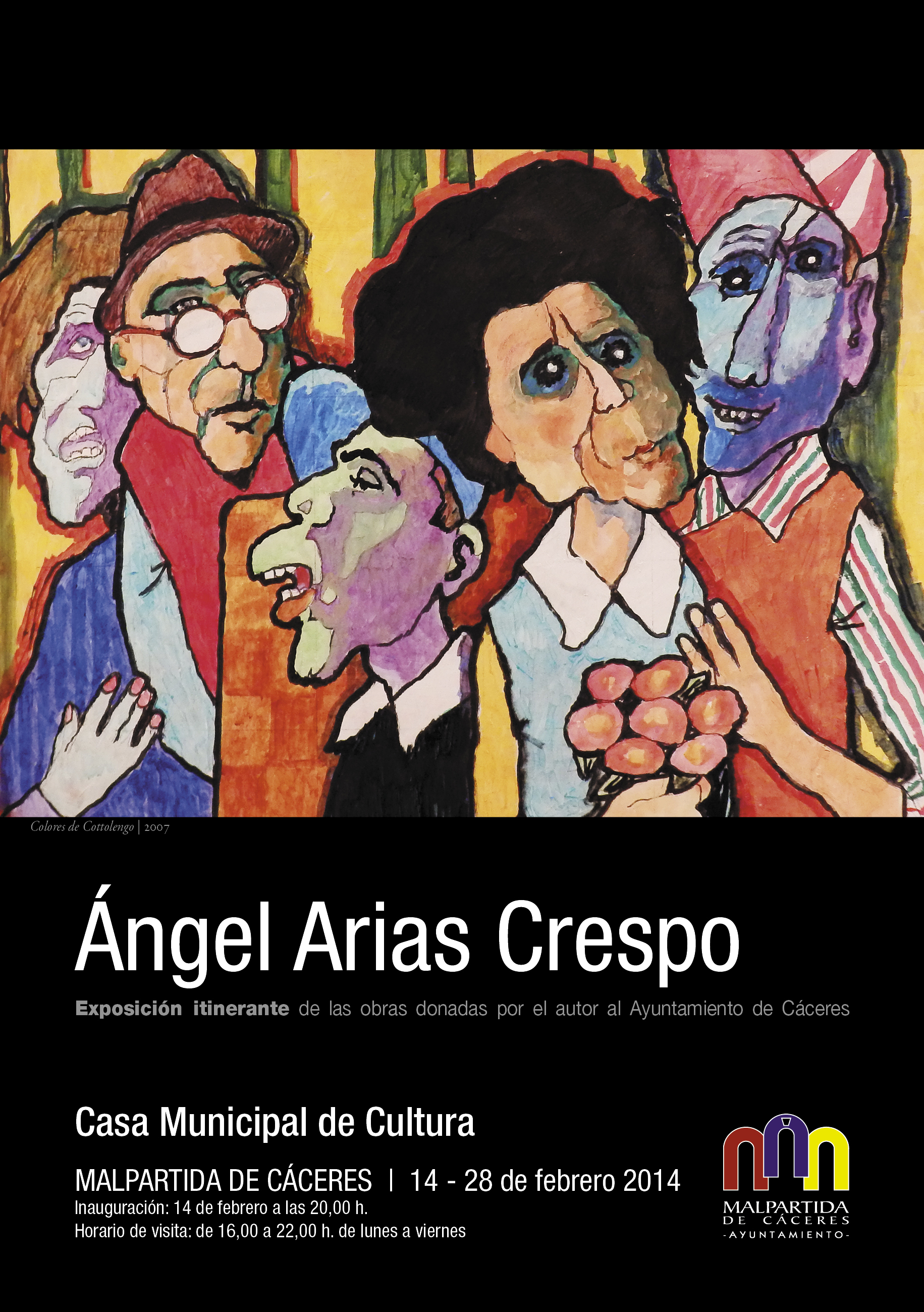 Angel Arias, inaugura su exposición itinerante el próximo viernes 14 de febrero en la Casa de Cultura
